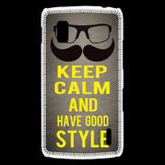 Coque LG Nexus 4 Keep Calm and Have a good Style Gris