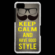 Coque Blackberry Z10 Keep Calm and Have a good Style Gris
