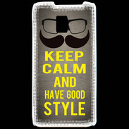 Coque LG P990 Keep Calm and Have a good Style Gris
