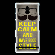 Coque Sony Xperia P Keep Calm and Have a good Style Gris