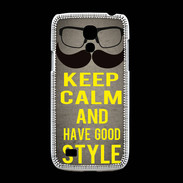 Coque Samsung Galaxy S4mini Keep Calm and Have a good Style Gris