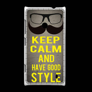 Coque Nokia Lumia 520 Keep Calm and Have a good Style Gris