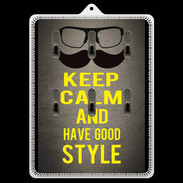 Porte clés Keep Calm and Have a good Style Gris
