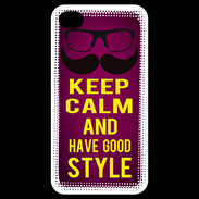 Coque iPhone 4 / iPhone 4S Keep Calm and Have a good Style Rose