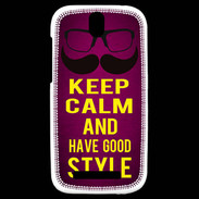 Coque HTC One SV Keep Calm and Have a good Style Rose