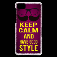 Coque Blackberry Z10 Keep Calm and Have a good Style Rose
