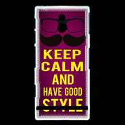 Coque Sony Xperia P Keep Calm and Have a good Style Rose
