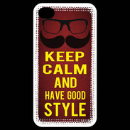 Coque iPhone 4 / iPhone 4S Keep Calm and Have a good Style Rouge