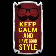Coque Blackberry 8520 Keep Calm and Have a good Style Rouge