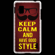 Coque LG Optimus G Keep Calm and Have a good Style Rouge
