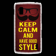 Coque LG Nexus 4 Keep Calm and Have a good Style Rouge