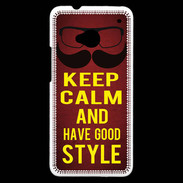 Coque HTC One Keep Calm and Have a good Style Rouge
