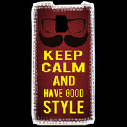 Coque LG P990 Keep Calm and Have a good Style Rouge