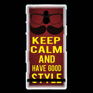 Coque Sony Xperia P Keep Calm and Have a good Style Rouge