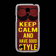 Coque Samsung Galaxy S4mini Keep Calm and Have a good Style Rouge