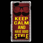 Coque Sony Xperia M Keep Calm and Have a good Style Rouge