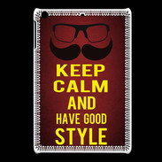 Coque iPadMini Keep Calm and Have a good Style Rouge