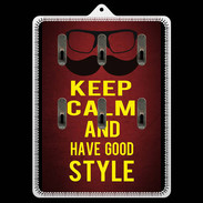 Porte clés Keep Calm and Have a good Style Rouge