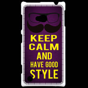 Coque Nokia Lumia 720 Keep Calm and Have a good Style Violet