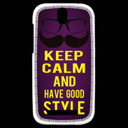 Coque HTC One SV Keep Calm and Have a good Style Violet