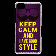 Coque Blackberry Z10 Keep Calm and Have a good Style Violet