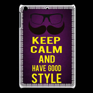 Coque iPadMini Keep Calm and Have a good Style Violet