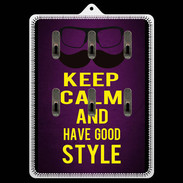 Porte clés Keep Calm and Have a good Style Violet