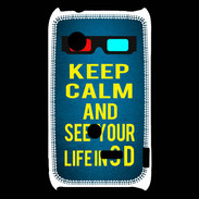 Coque Sony Xperia Typo Keep Calm and See your life 3D Bleu