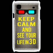 Coque Samsung Galaxy S Keep Calm and See your life 3D Gris
