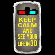 Coque Samsung Galaxy Ace 2 Keep Calm and See your life 3D Gris