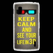 Coque LG Nexus 4 Keep Calm and See your life 3D Gris