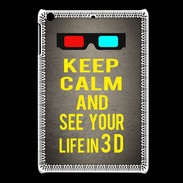 Coque iPadMini Keep Calm and See your life 3D Gris