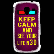 Coque Samsung Galaxy Ace 2 Keep Calm and See your life 3D Rose