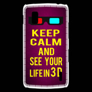 Coque LG Nexus 4 Keep Calm and See your life 3D Rose