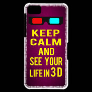 Coque Blackberry Z10 Keep Calm and See your life 3D Rose