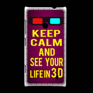 Coque Nokia Lumia 520 Keep Calm and See your life 3D Rose