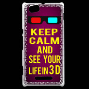 Coque Sony Xperia M Keep Calm and See your life 3D Rose