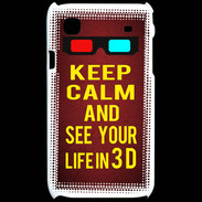 Coque Samsung Galaxy S Keep Calm and See your life 3D Rouge