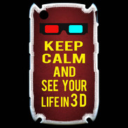 Coque Blackberry 8520 Keep Calm and See your life 3D Rouge