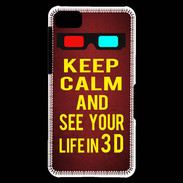 Coque Blackberry Z10 Keep Calm and See your life 3D Rouge