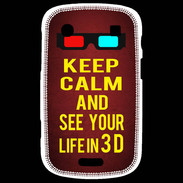 Coque Blackberry Bold 9900 Keep Calm and See your life 3D Rouge