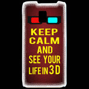 Coque LG P990 Keep Calm and See your life 3D Rouge