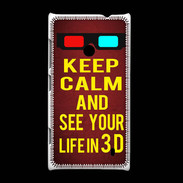 Coque Nokia Lumia 520 Keep Calm and See your life 3D Rouge