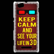 Coque Sony Xperia M Keep Calm and See your life 3D Rouge