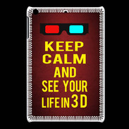 Coque iPadMini Keep Calm and See your life 3D Rouge