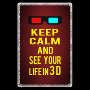 Etui carte bancaire Keep Calm and See your life 3D Rouge