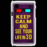Coque Samsung Galaxy S Keep Calm and See your life 3D Violet
