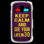 Coque Samsung Galaxy Ace 2 Keep Calm and See your life 3D Violet