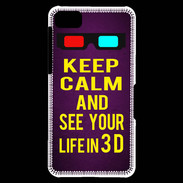Coque Blackberry Z10 Keep Calm and See your life 3D Violet