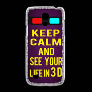Coque Samsung Galaxy S4mini Keep Calm and See your life 3D Violet